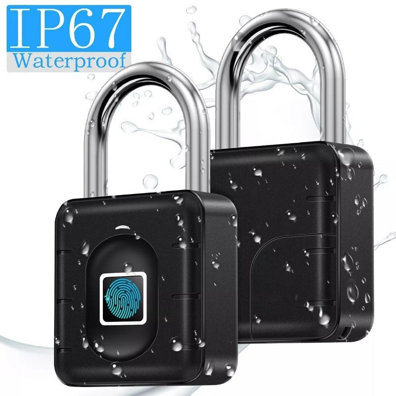 IP67 Waterproof Bluetooth Fingerprint Padlock – Keyless Smart Lock for iOS & Android with App Control & USB Rechargeable Battery