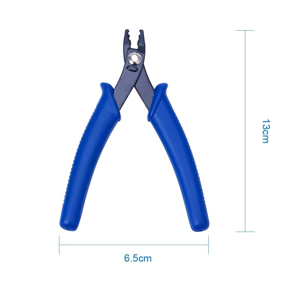 1Pcs Steel Wire Cutter Plier Micro Tube Beads Crimper Crimping Pliers Jewelry Making Tools 130X65X10.5Mm