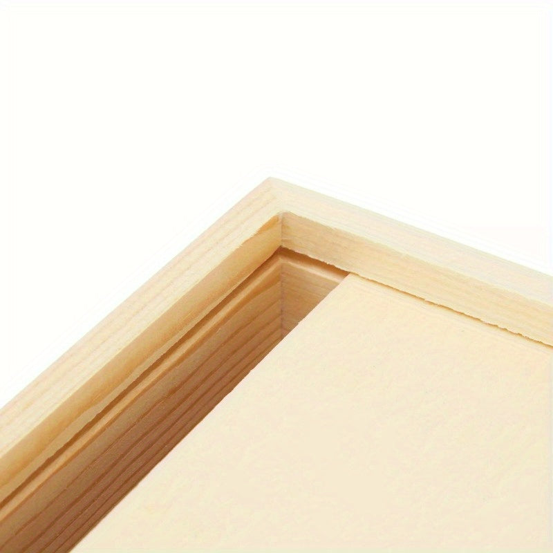 2 Pcs Unfinished Wooden Tissue Box Cover DIY Crafts Home Decor, 5x5.5 inches