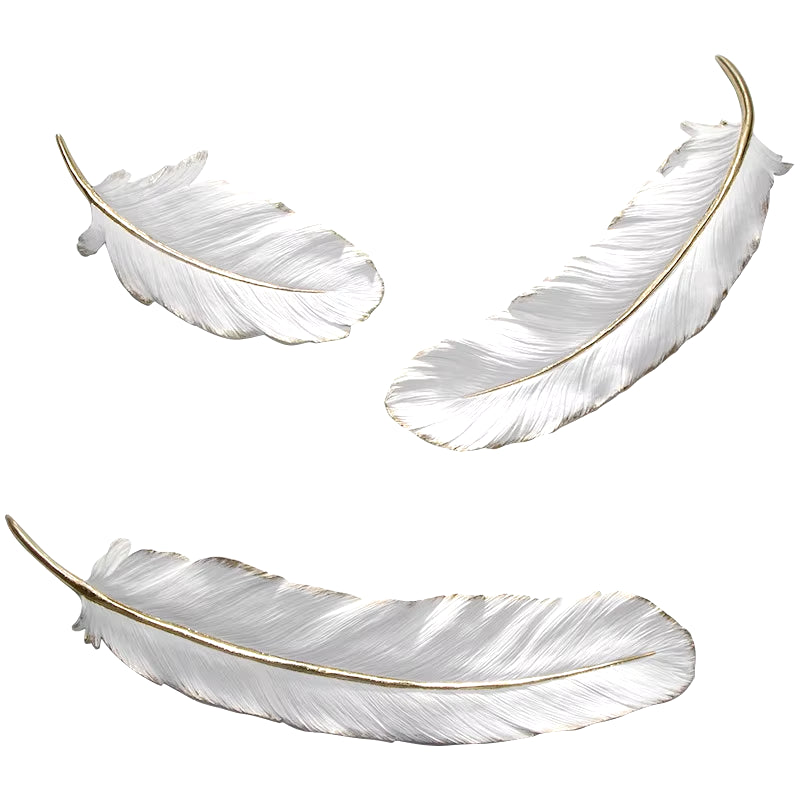 Feather Wall Hanging Wall Decoration Wall Bedroom Bedside 3D Creative Ornaments Living Room Sofa Wall Hangings