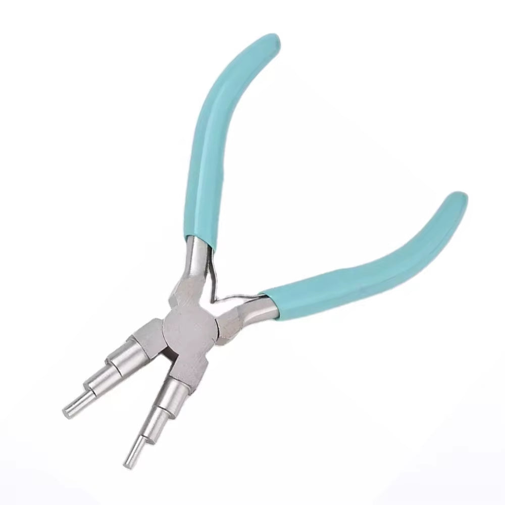 DIY Jewelry Tool Sets with Carbon Steel round Nose Pliers and Copper Jewelry Wire for Jewelry Making Tools, Mixed Color F70