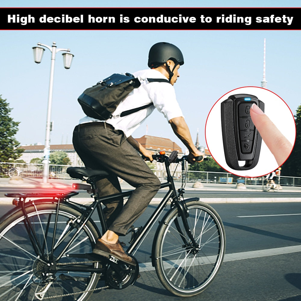 Wireless Bike Alarm Bicycle Rear Light