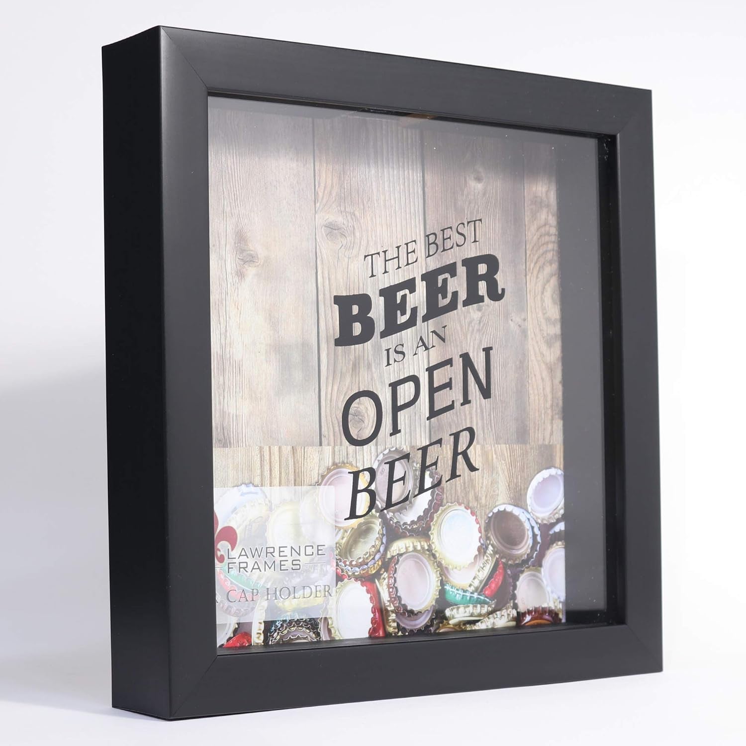 10X10 Black Beer Cap Holder Shadow Box