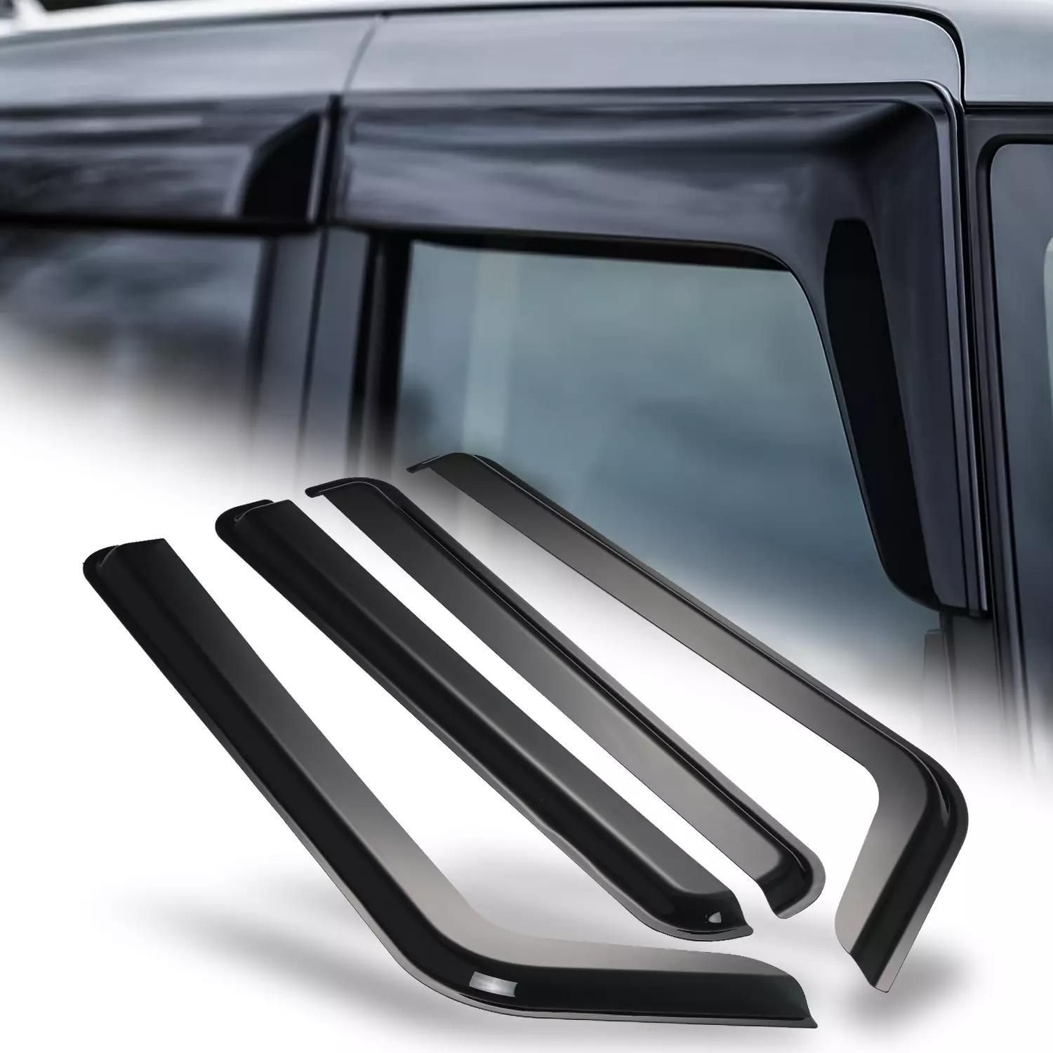 Smoke Tinted Window Visor Shade – Rain & Wind Deflector Guard for 06-10 Hummer H3