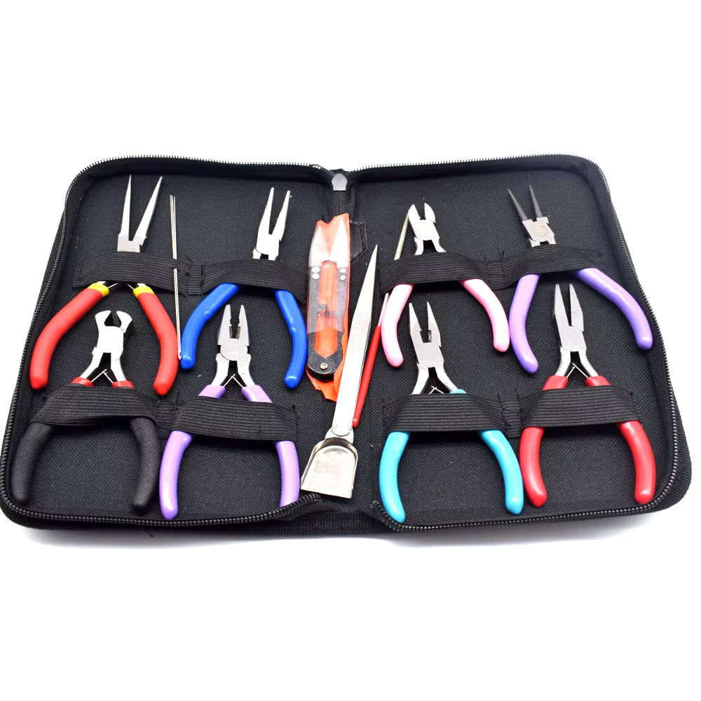 8PCS Pliers Set Beading Making Repair Tool Kit 4.5 Inch Round-Nose Pliers Jewelry Diy Tools