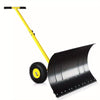 Heavy-Duty Snow Shovel with Wheels – Adjustable Rolling Snow Pusher with Inflatable Wheels & Ergonomic Handle