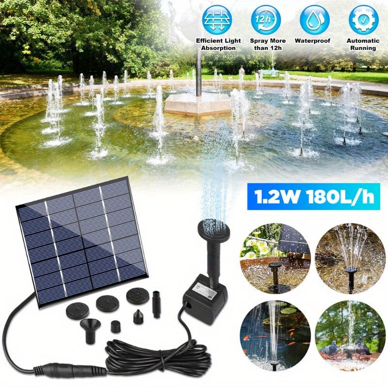 Solar Power Fountain Submersible Floating Water Pump Bird Bath Pond Garden Decor Outdoor Home Decor Freestanding Water Panel Power Fountain Pump