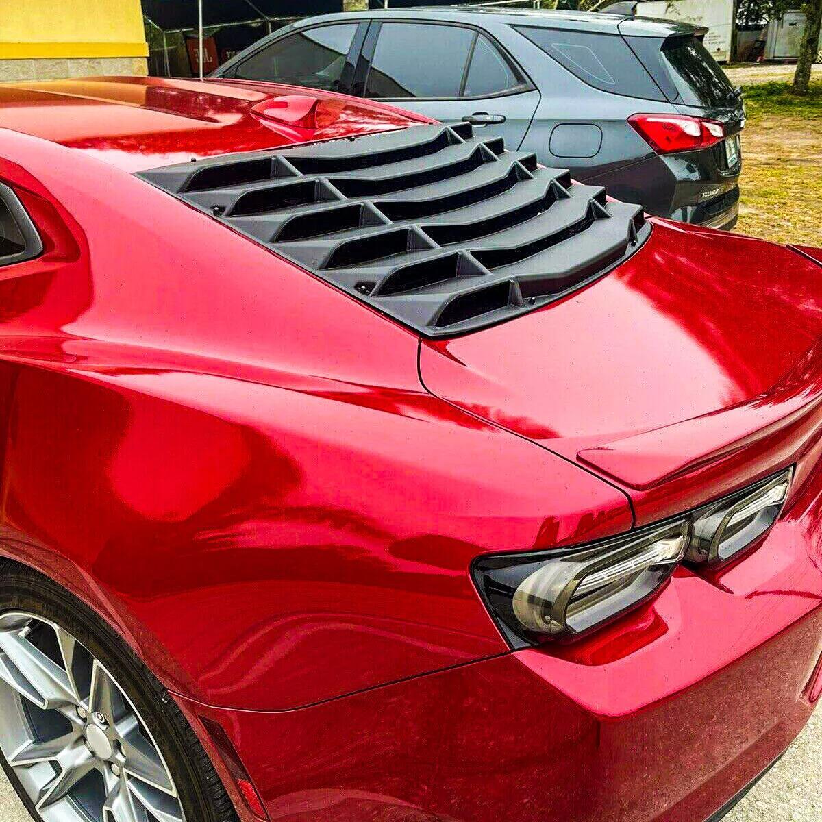 Matte Black Rear Window Louver Sun Shade Cover for 2016-2023 Chevrolet Camaro