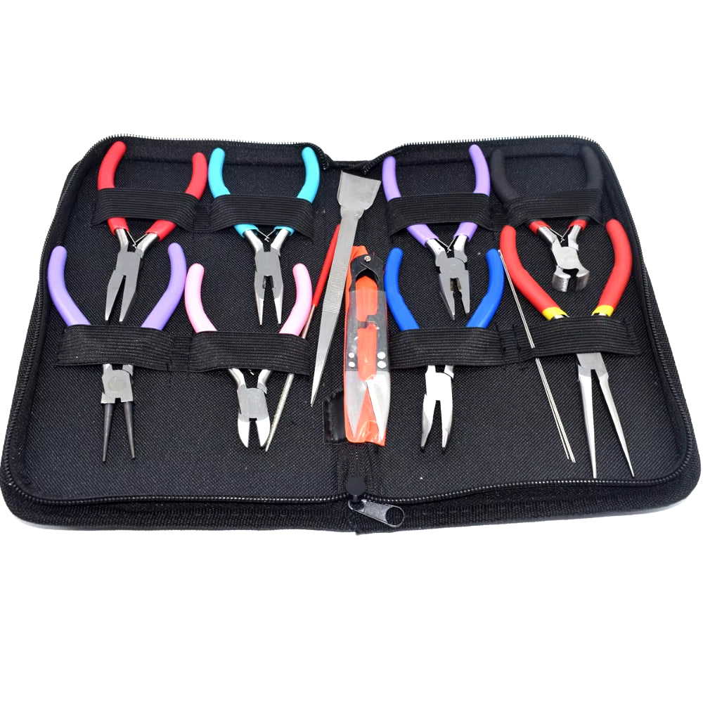 8PCS Pliers Set Beading Making Repair Tool Kit 4.5 Inch Round-Nose Pliers Jewelry Diy Tools