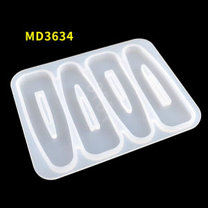 Handmade Barrettes Silicone Epoxy Resin Molds DIY Hair Pin Acrylic Mold Alligator Hair Clip Molds Jewelry Handmade Making Tools