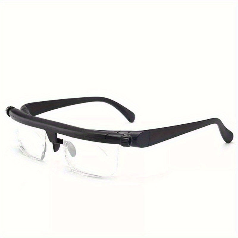 Adjustable Focus Reading & Distance Vision Eyeglasses – Dial-Control Variable Power Glasses for Men & Women
