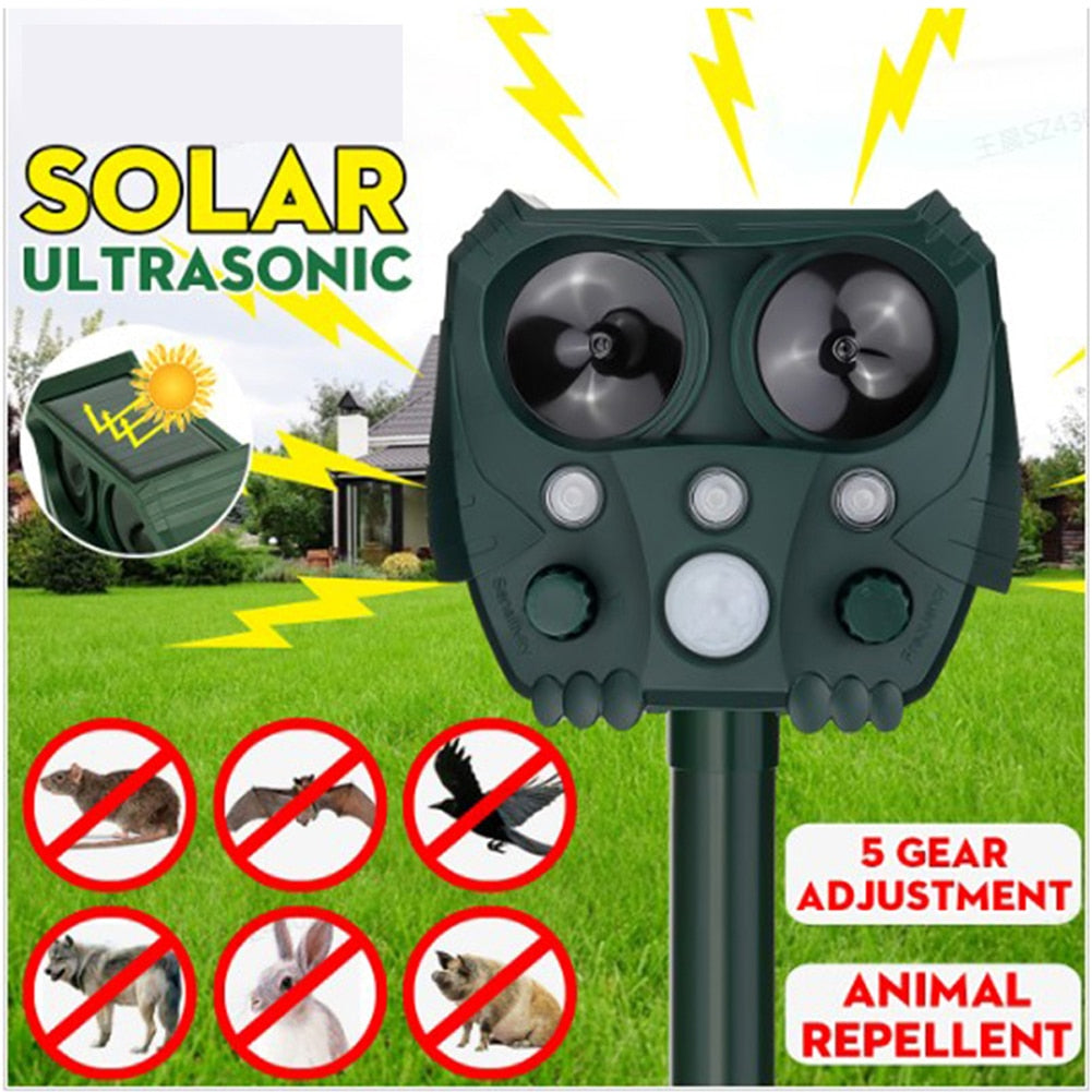 Solar Ultrasonic Animal Repellent