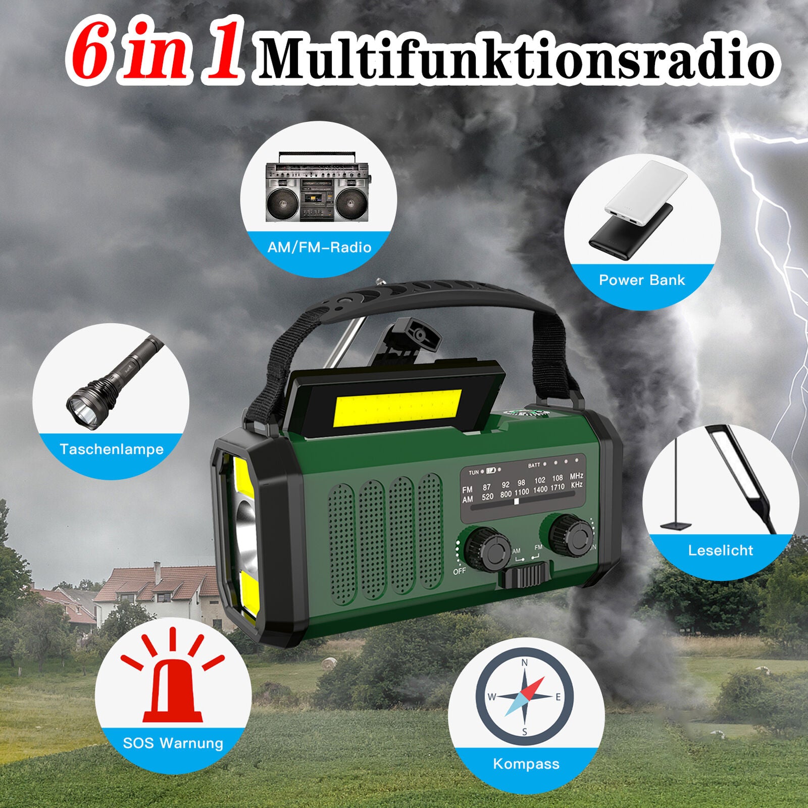 Multifunctional Portable Emergency Radio AM/FM