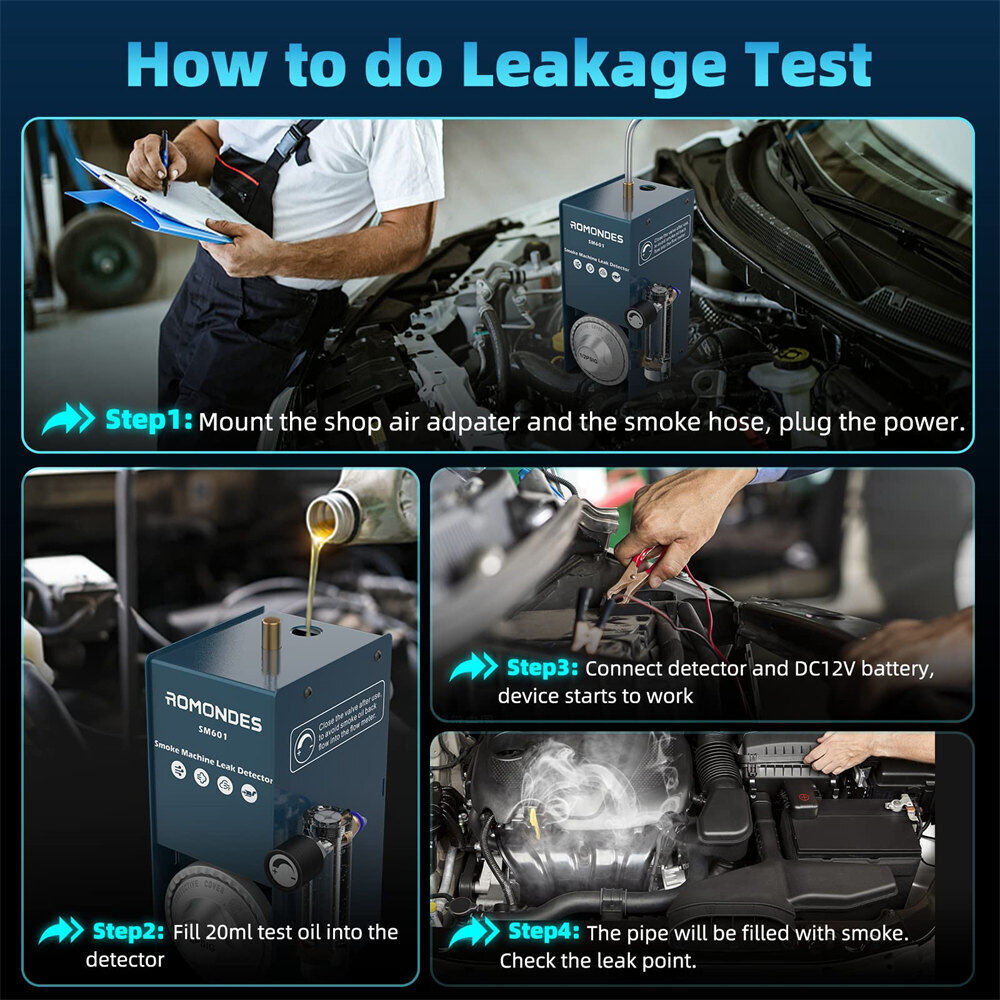 Automotive Smoke Leak Detector For Car Motorcycle