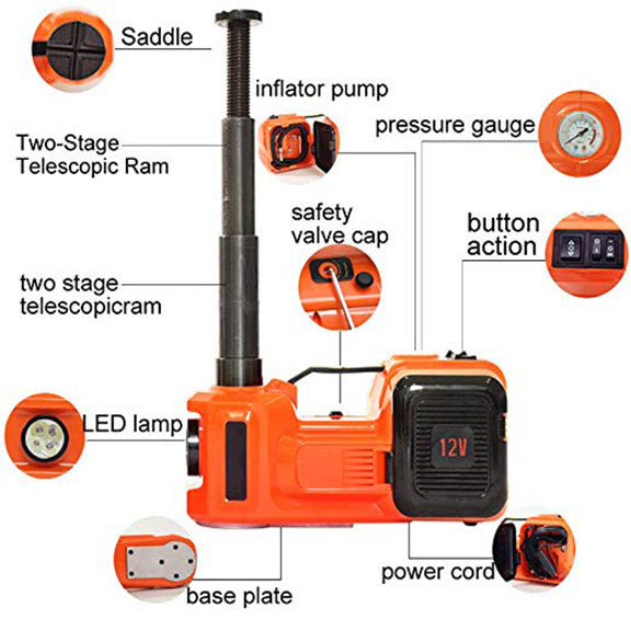 Car Jack_5 Ton Car Lift Jack_Car Jack Stand_Electric Hydraulic Car Jack_DIY Life Today_Image