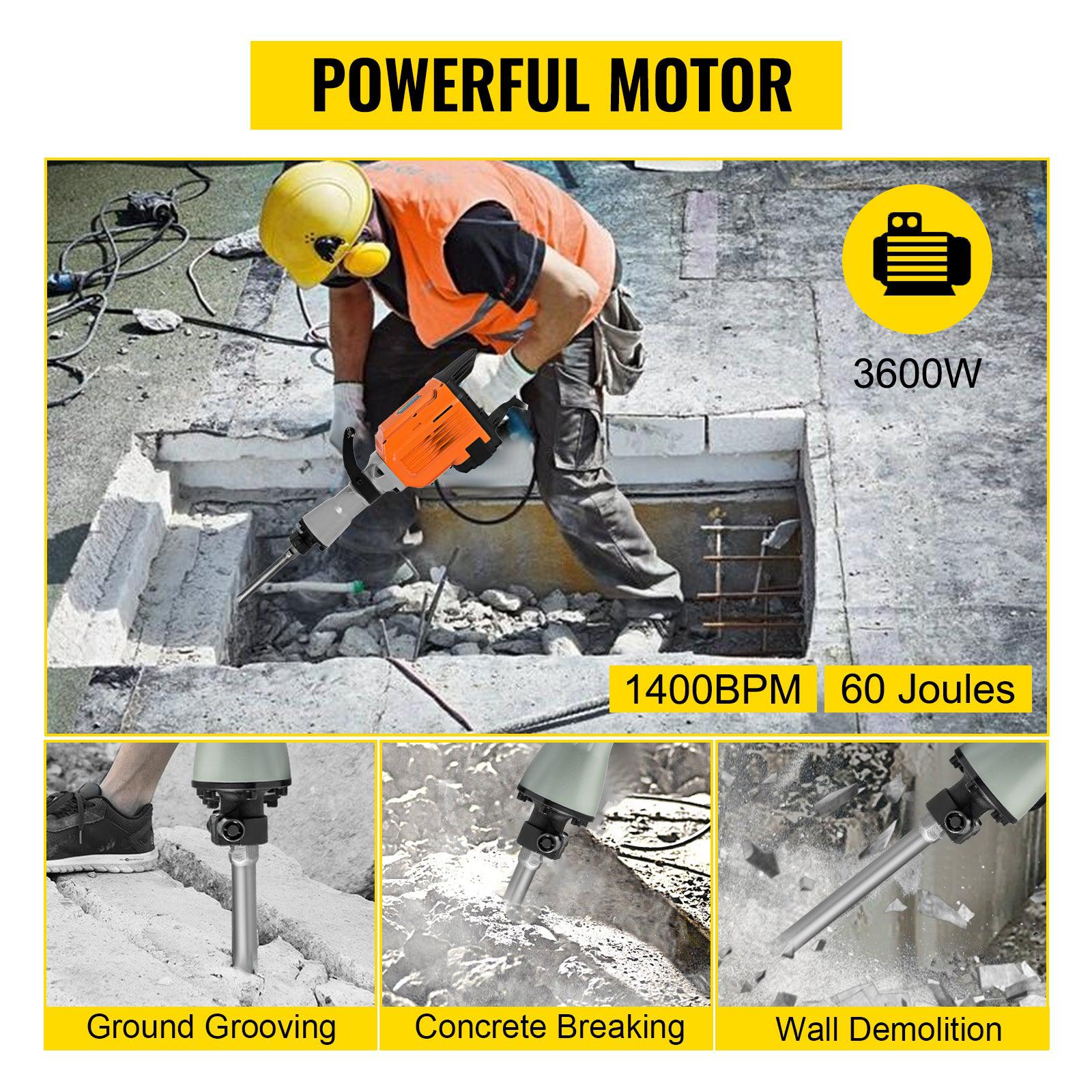 jack hammer_demolition hammer_electric jack hammer_concrete breaker_breaker hammer_DIYlife-today