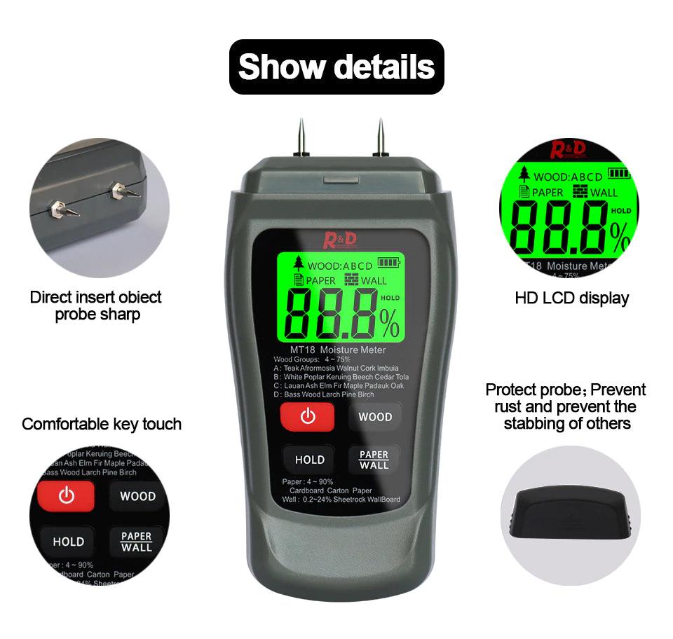 wood moisture meter_firewood moisture meter_moisture meter for drywall_moisture detector_moisture test_humidity tester_DIYlife-today